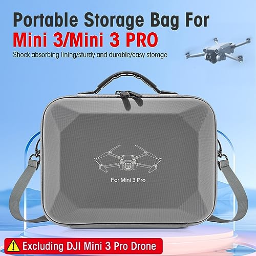 ZORBES® Carrying Case for DJI Mini 3 Pro with Shoulder Strap Hard Storage Bag for Accessories Travel Not Included DJI Mini 3 Pro 3PCS ZORBES® Carrying Case for DJI Mini 3 Pro with Shoulder Strap Hard Storage Bag for Accessories Travel Not Included DJI Mini 3 Pro 3PCS